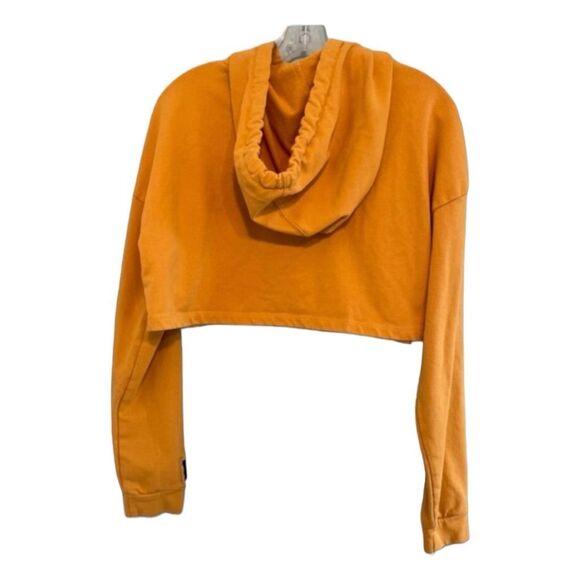 LF The Brand Logo Hoodie Sweatshirt Mustard Yellow Cropped Long Sleeves XS - Picture 2 of 9